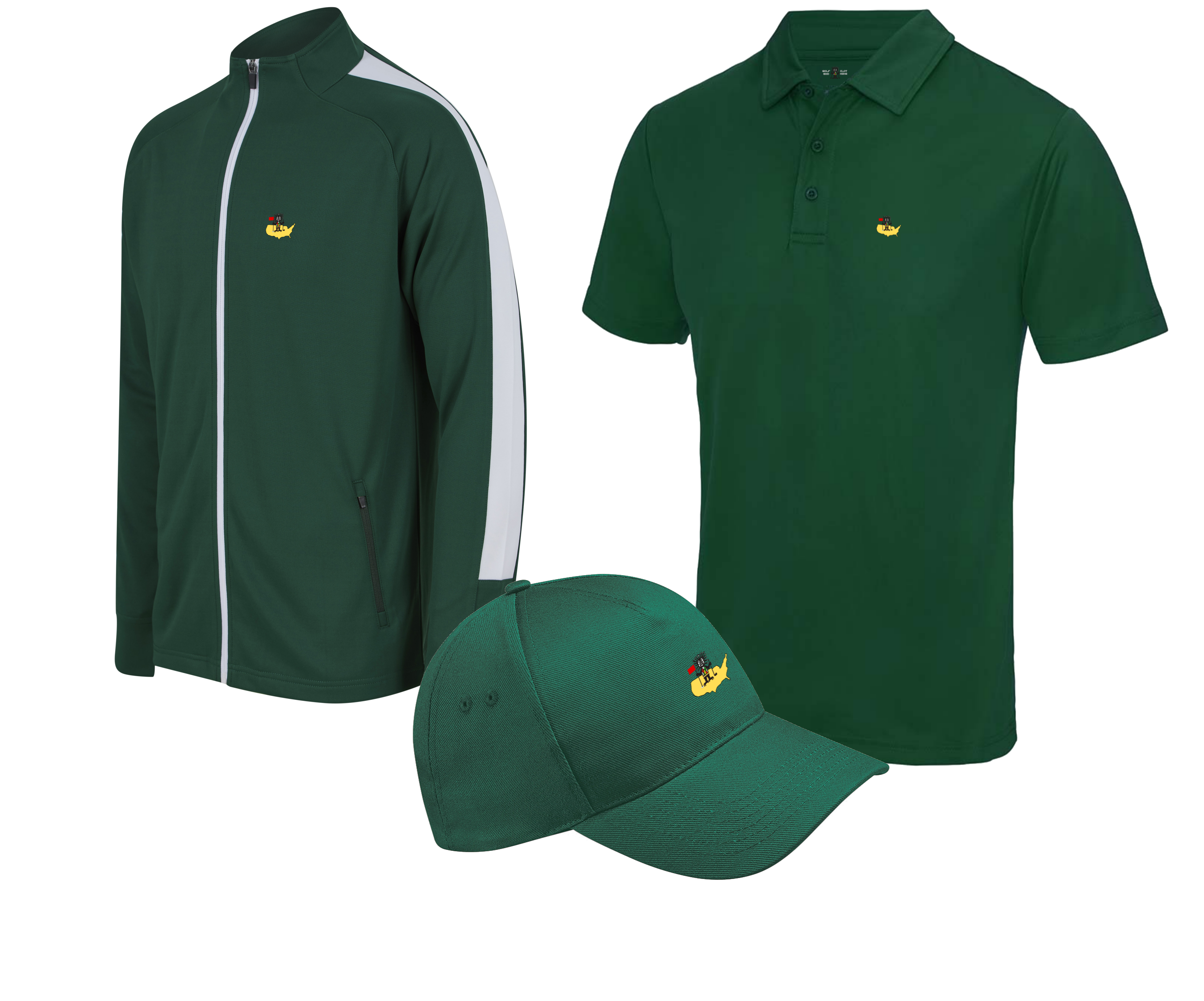Golf God Clothing Augusta Green Collection - Cap, Polo and Jacket 