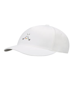 Golf God Clothing Crossed Clubs Cap - White