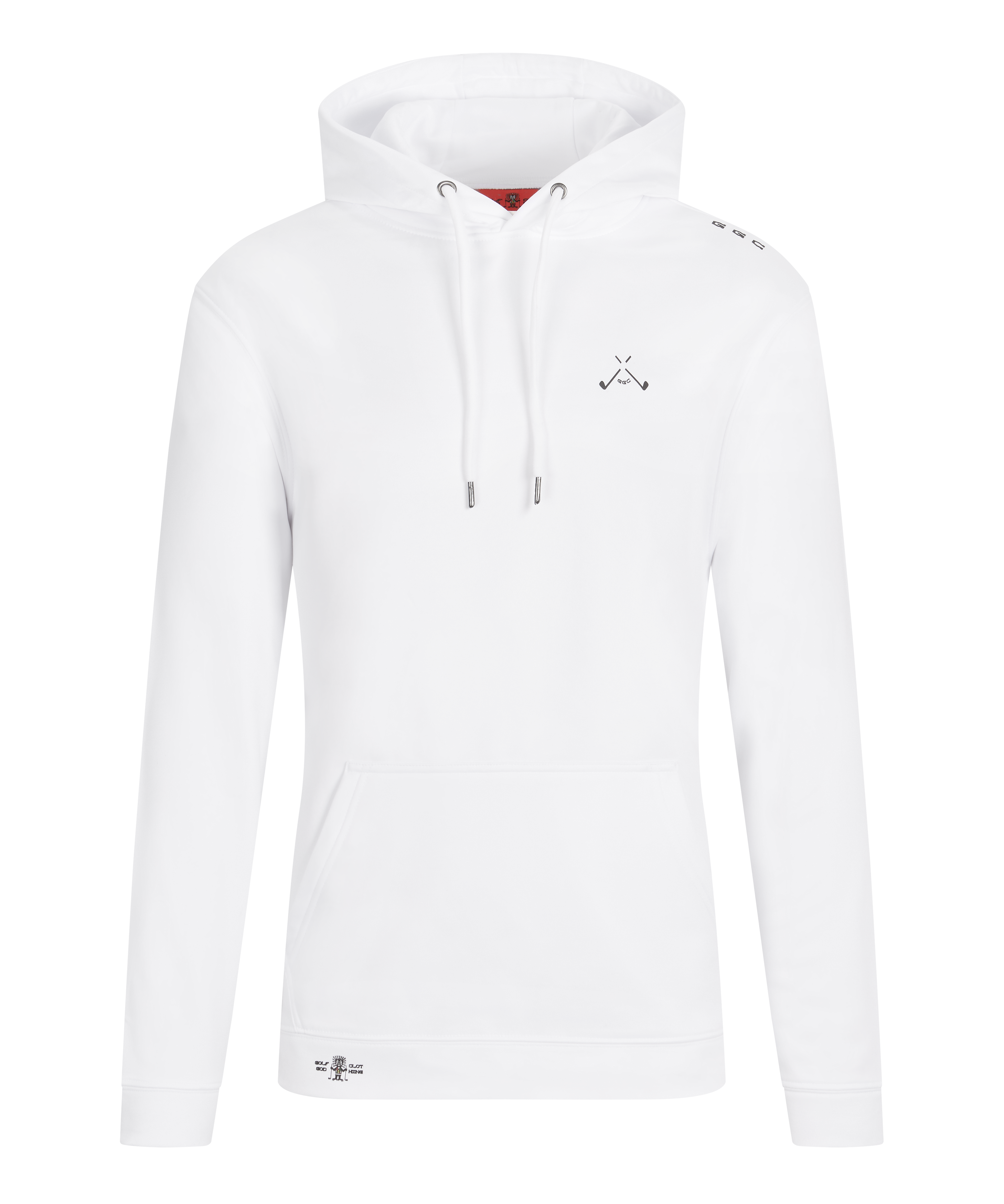golf god clothing white crossed clubs hoodie