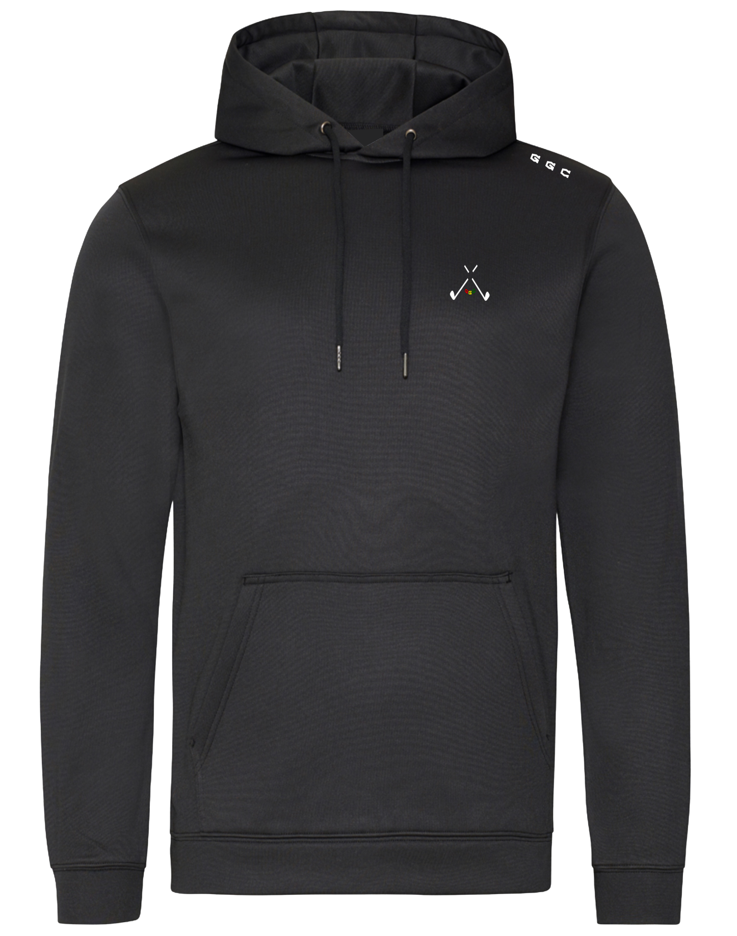 golf god clothing black crossed clubs hoodie 