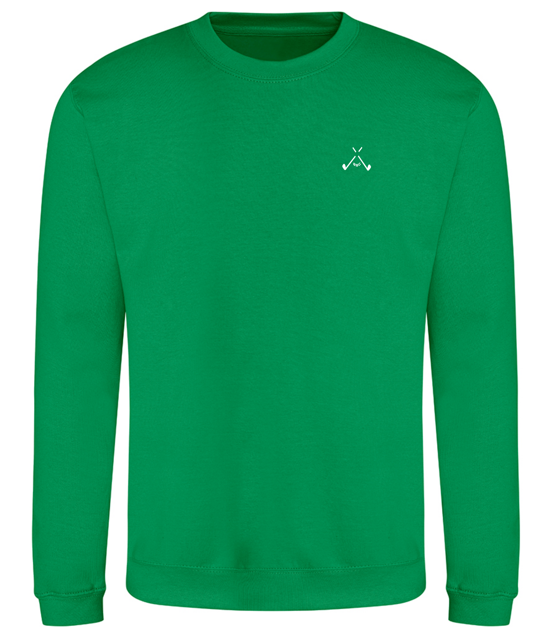 golf god clothing crossed clubs kelly green sweatshirt
