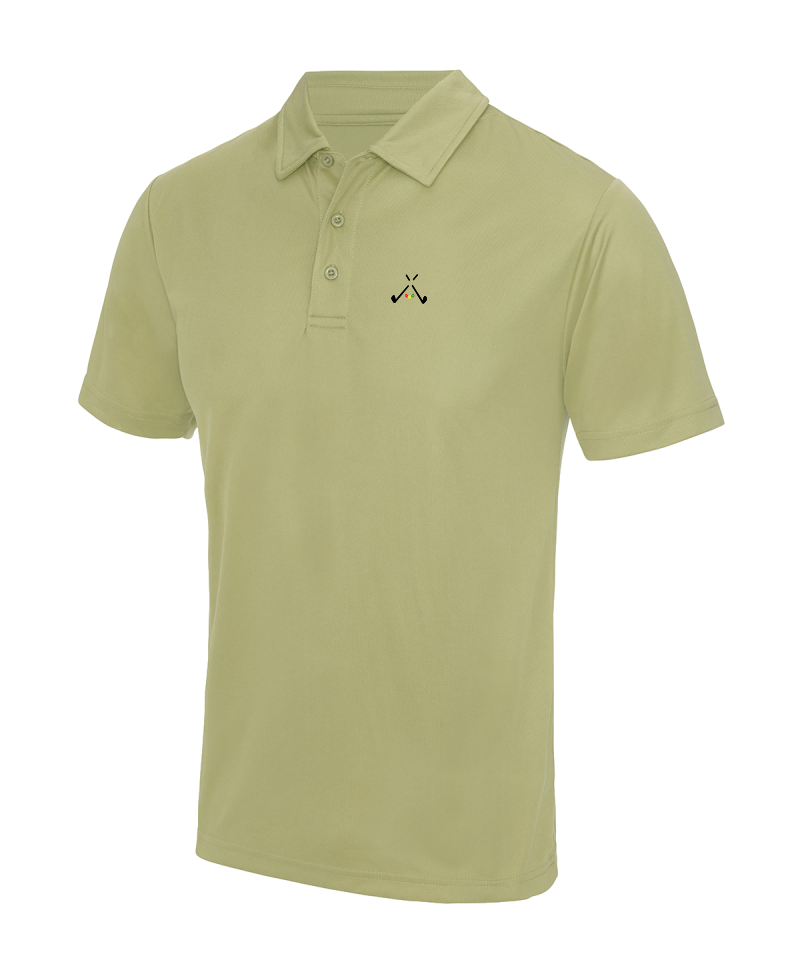 golf god clothing crossed clubs desert sand neoteric polo shirt