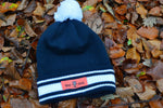 Load image into Gallery viewer, Golf God Clothing Bobble Hat - Navy/White
