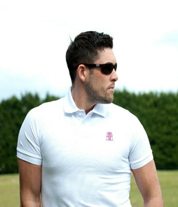 golf god clothing white cotton polo shirt