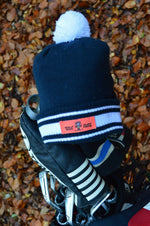 Load image into Gallery viewer, Golf God Clothing Bobble Hat - Navy/White
