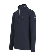 Load image into Gallery viewer, Golf God Clothing crossed clubs navy quarter zip mid layer 
