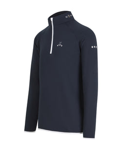 Golf God Clothing crossed clubs navy quarter zip mid layer 