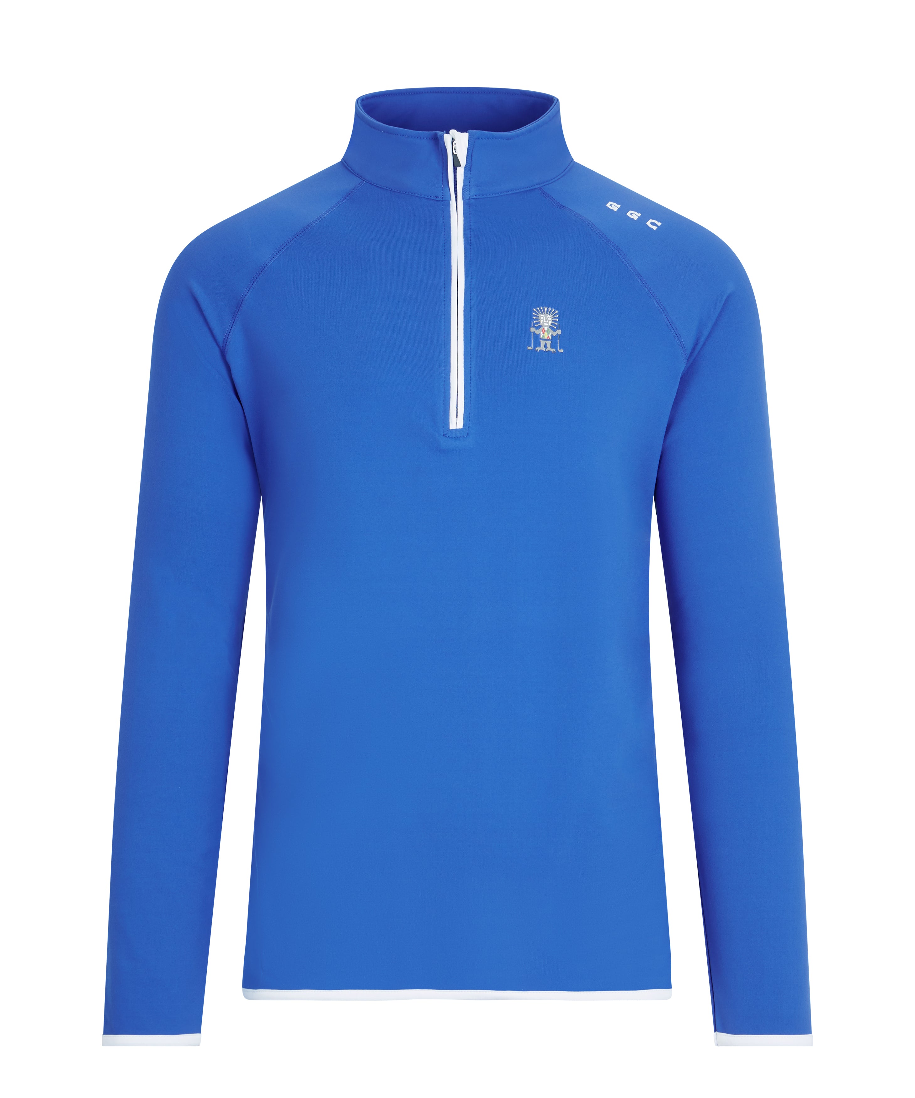 golf god clothing classic royal blue 1/4 zip mid layer