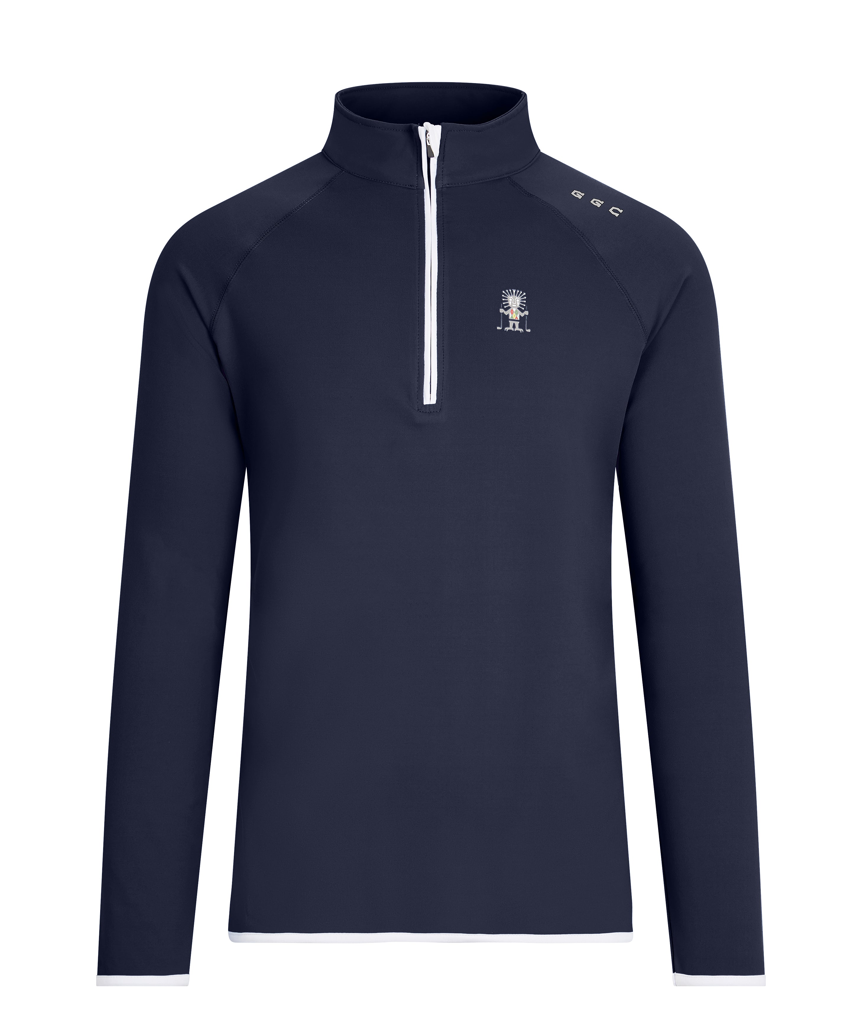 golf god clothing classic navy blue 1/4 zip mid layer