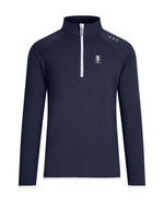 Load image into Gallery viewer, golf god clothing classic navy blue 1/4 zip mid layer
