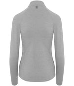 Load image into Gallery viewer, Golf Goddess Silver grey thumbholes quarter zip back

