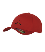 Load image into Gallery viewer, Golf God Clothing Crossed Clubs Cap - Red/Black
