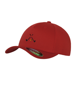 Golf God Clothing Crossed Clubs Cap - Red/Black