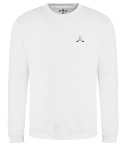 golf god clothing crossed clubs white sweater 