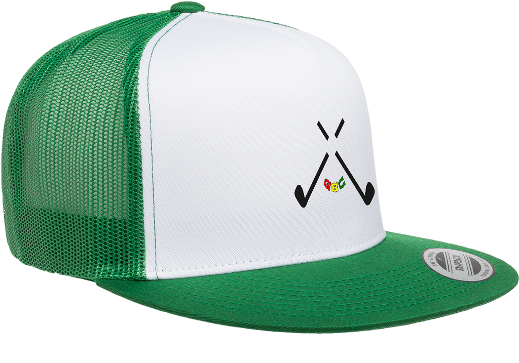 Golf God Clothing Crossed Club Snapback - Green/White 