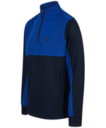 Load image into Gallery viewer, Golf god Clothing black and blue quarter zip mid layer
