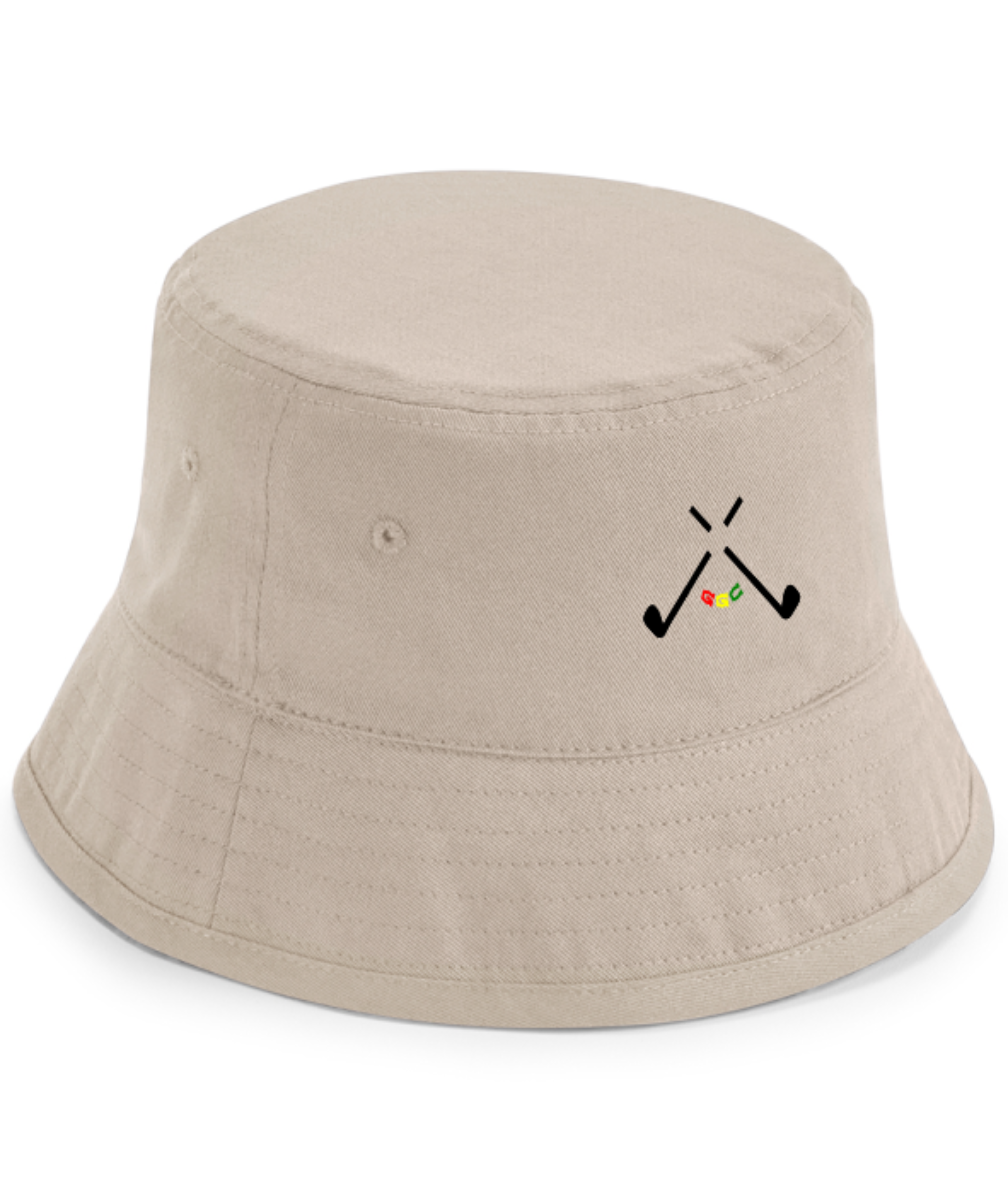 golf god clothing crossed clubs cotton bucket hat 