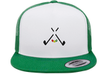 Load image into Gallery viewer, Golf God Clothing Crossed Club Snapback - Green/White 
