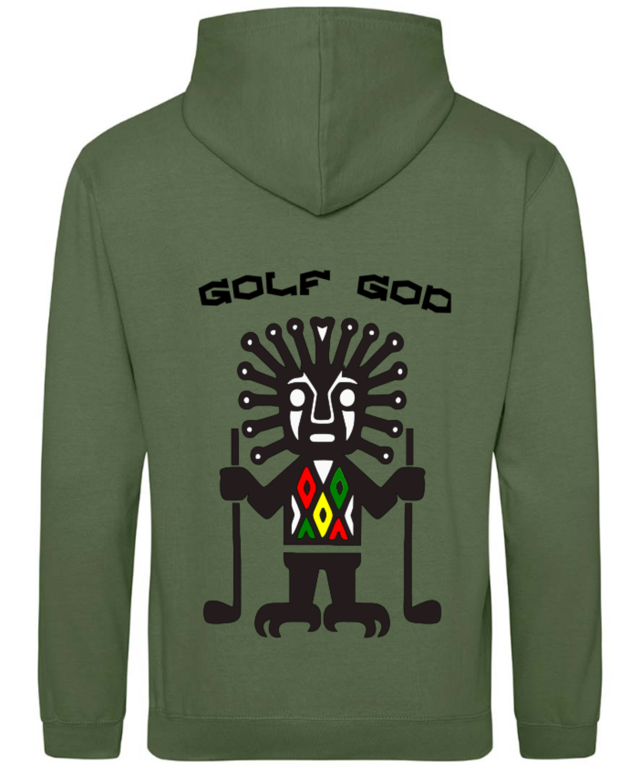 Golf God Hoodie XL Logo - Earthy Green 