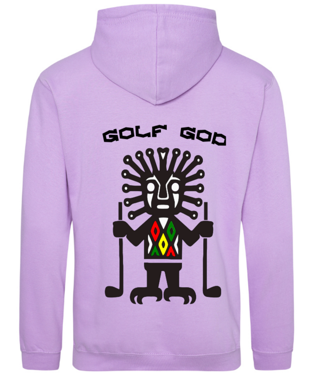 Golf God Clothing Lavender  hoodie back 
