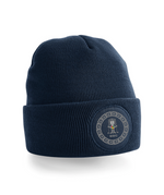 Load image into Gallery viewer, Golf God Clothing Navy Patch Beanie - Classic Tribal
