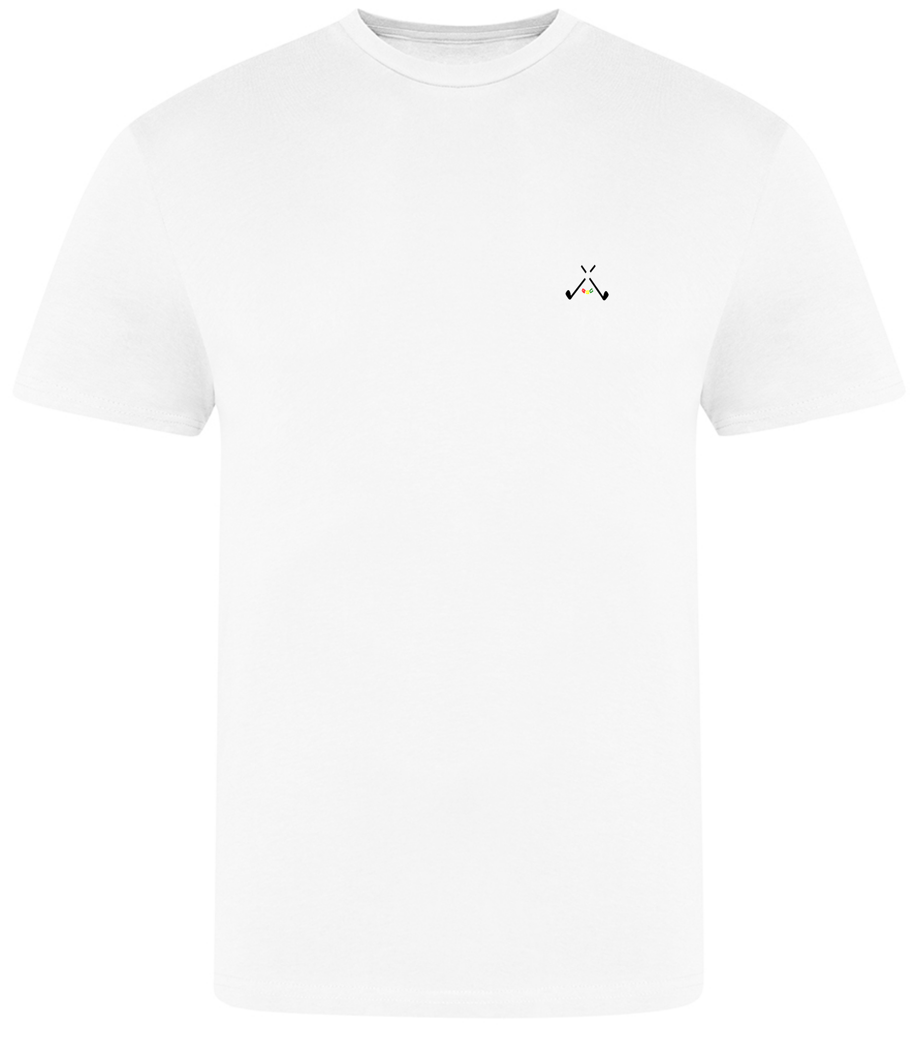 Golf god clothing white crossed clubs t shirt
