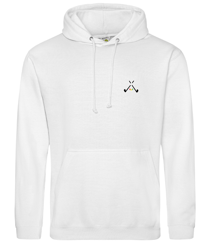 Golf god clothing white hoodie front 