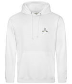 Load image into Gallery viewer, Golf god clothing white hoodie front 

